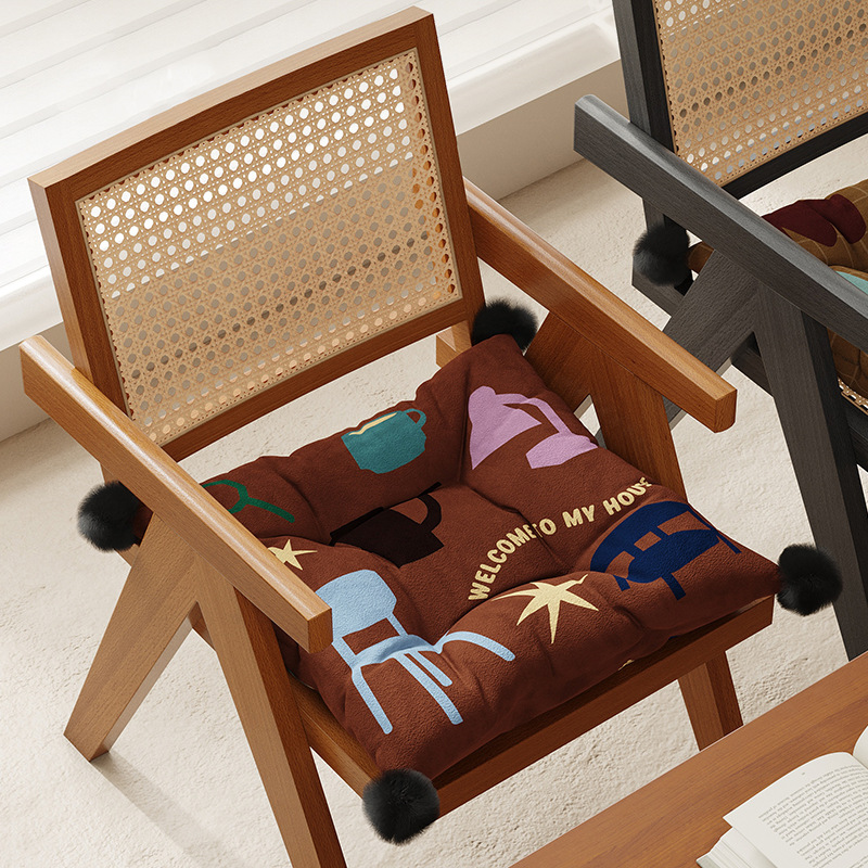 Simple retro americano asiento de asiento de comedor casero invierno invierno caliente aislamiento de aluminio dormitorio asiento de sala de aula cojín