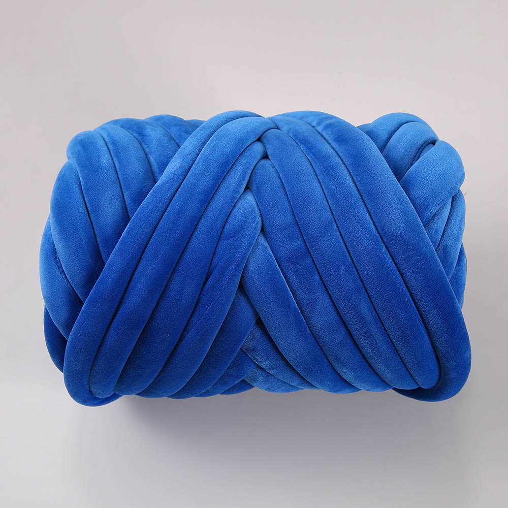 Terciopelo ultra grueso islandés hilo de lana relleno de algodón grueso tejido a mano DIY almohada bolsa línea de choque bebé