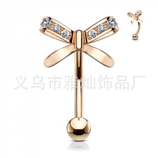 Piercing with bow stainless steel, 3mm