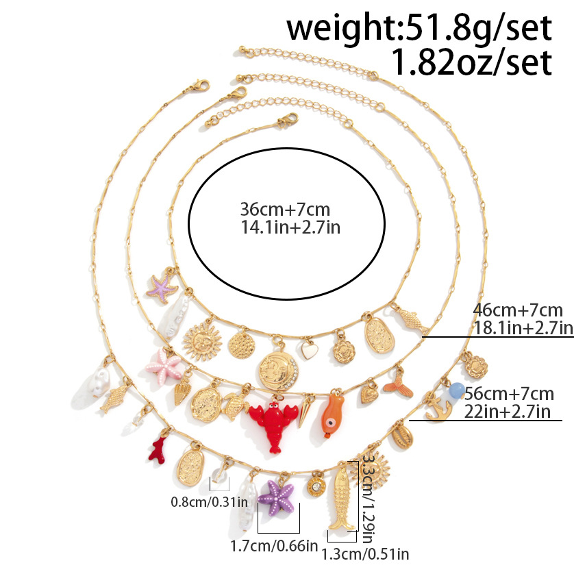 25g Weight Imitation Pearl, Alloy Pendant Material Necklace Classification Alloy, Iron Chain Material 1 Piece Quantity Holiday, Beach, Tea Party Occasion Imitation Pearl, Iron, Zinc alloy Material Starfish, Anchor, Bow Knot Pattern Women's Gender Tassel, Plating Design Hawaiian, Vacation, Marine Style Style Hawaiian Vacation Marine Style Starfish Anchor Bow Knot Imitation Pearl Iron Zinc Alloy Wholesale Necklace 无