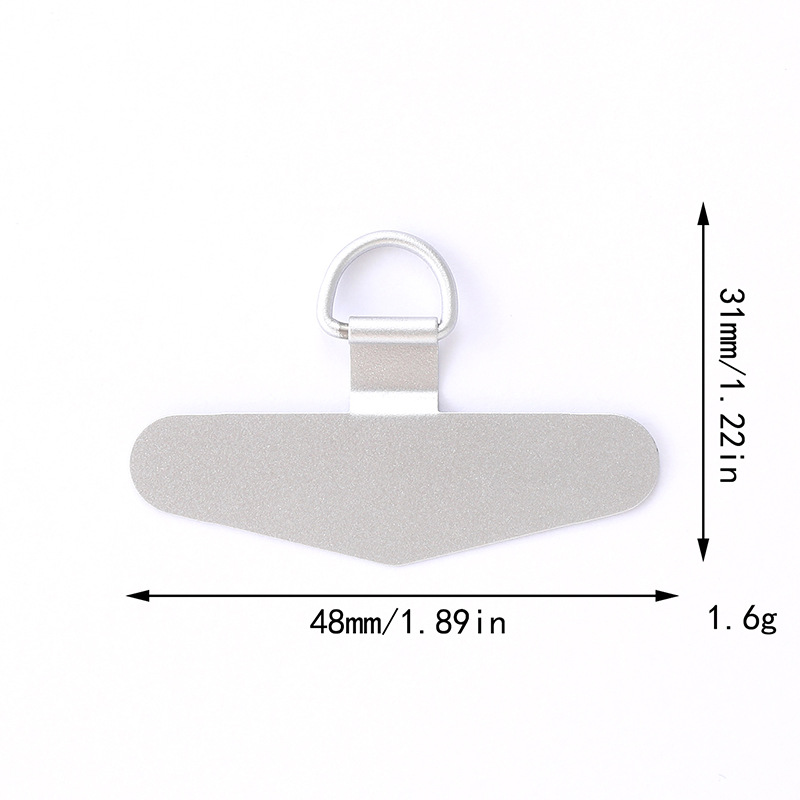 Nuevas juntas de teléfonos móviles tarjetas de acero inoxidable de metal 360 grados clip giratorio anti-perdida juntas de cuerda de teléfono móvil
