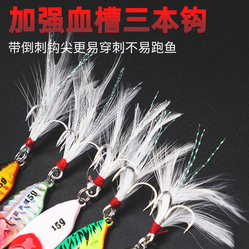 Falling blue knife iron plate mini fat guy lure bait lead fish mouth bait simulated fake bait wholesale metal bait 3