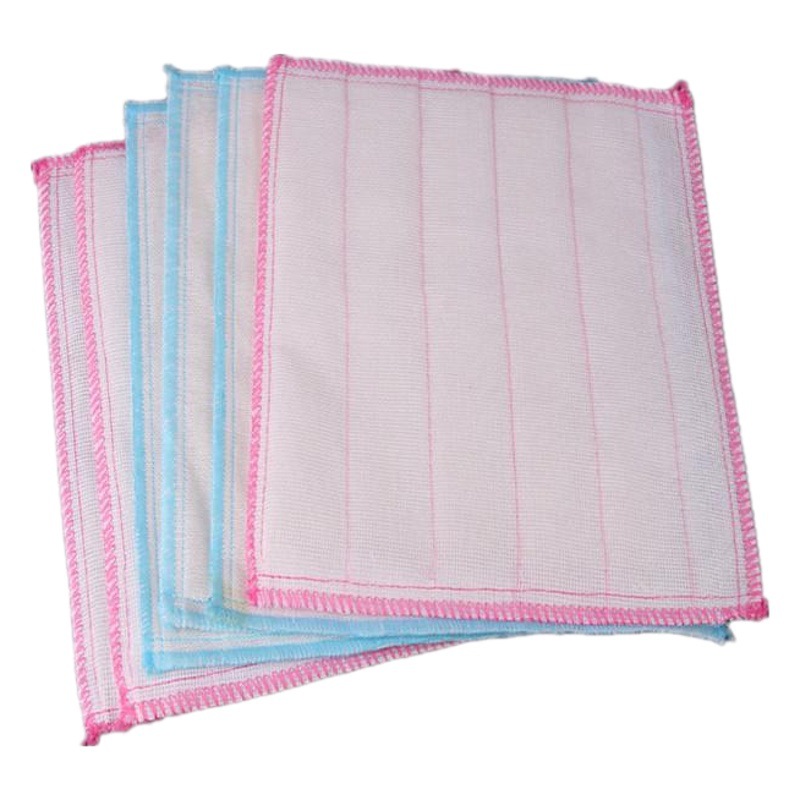 Factory Price Polyester or Wood Fiber Dense Dishwashing Cloth, 5-Layer Quilted, 8-Layer Full Yarn Fiber, Oil-Removing, Easy-To-Clean Cleaning Cloth