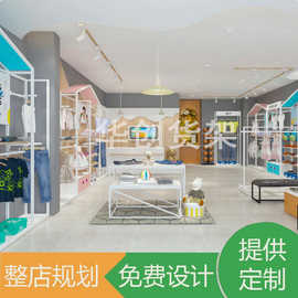 童装店展示架落地式儿童服装货架靠墙衣架母婴用品展柜衣货柜多层