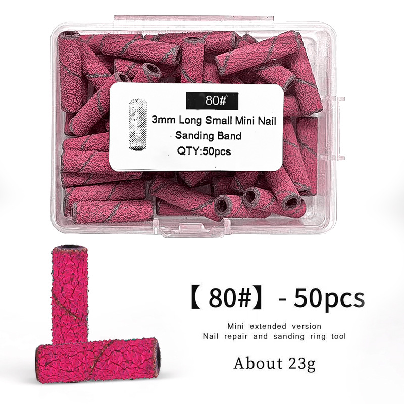 Unidad de arena de uñas de 20 mm alargada multiespecificación especial en caja y bolsa pequeña unidad de arena de uñas