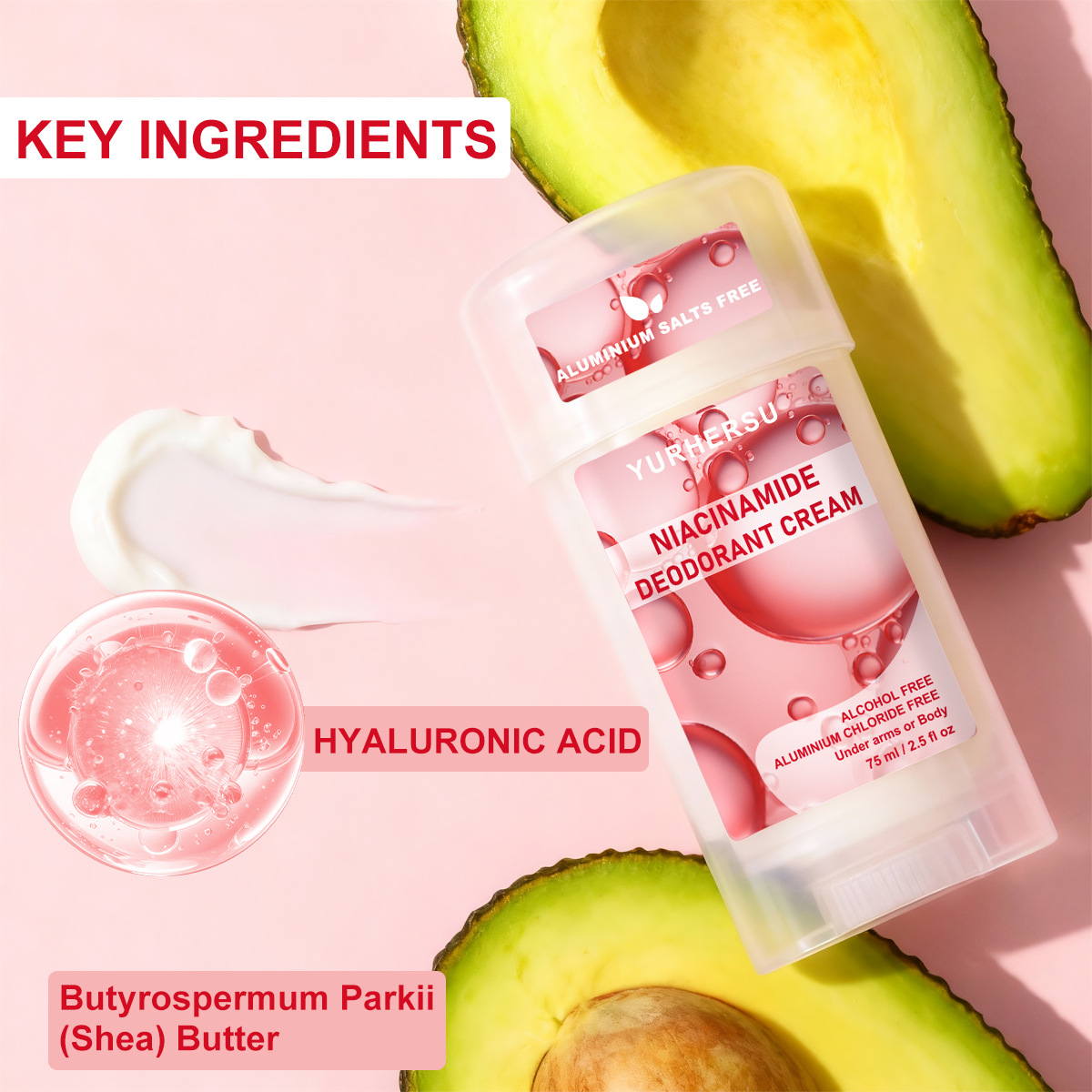 Crema Desodorante de Nicotinamida Hidratante