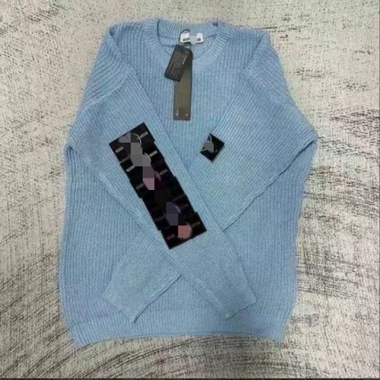 Cross-Border Stone High-Quality Pure Color Stone Off-Shoulder Casual Knitted Pullover Long-Sleeved Sweater Versatile for Men and Women