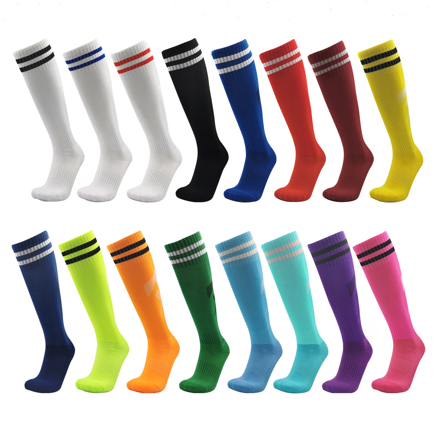 2026 World Cup Adult and Children's Thickened Long-Tube Towel-Soled Non-Slip Over-The-Knee Football Socks