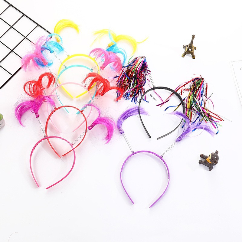 Amazon independiente de color de sol cola de caballo hebilla de cabello Europa y América familia fiesta de baile accesorios de vestuario de vacaciones fantasía
