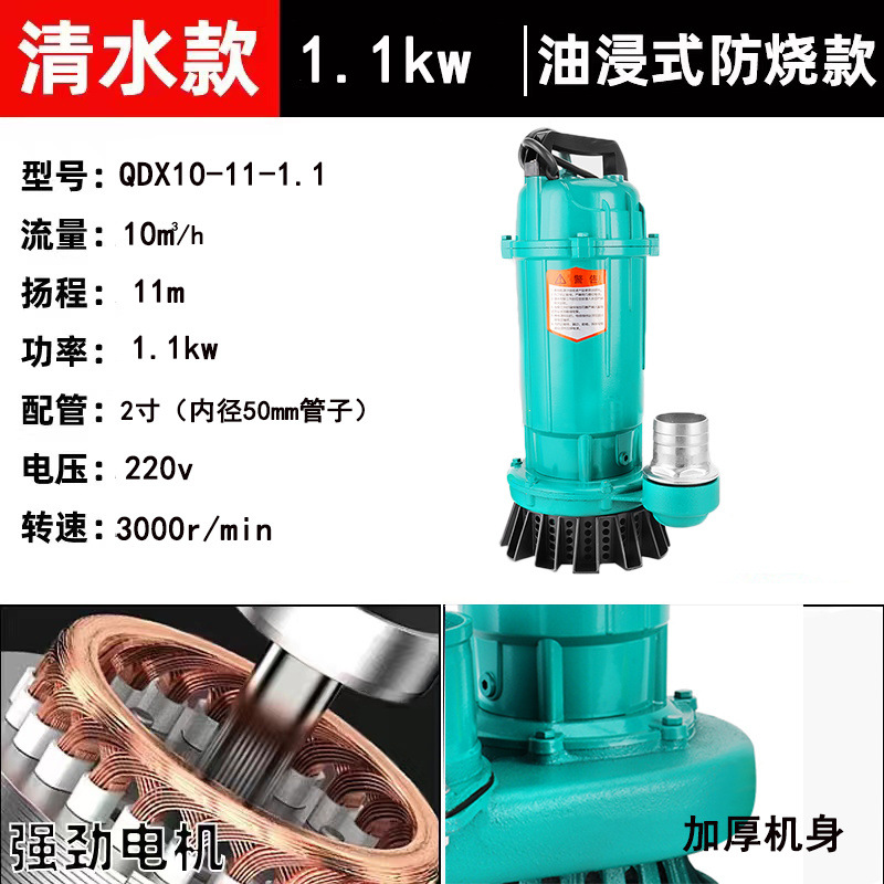 정수펌프-화상방지모델-인민모델-(대형출수구) 2인치 1100와트 7m선
