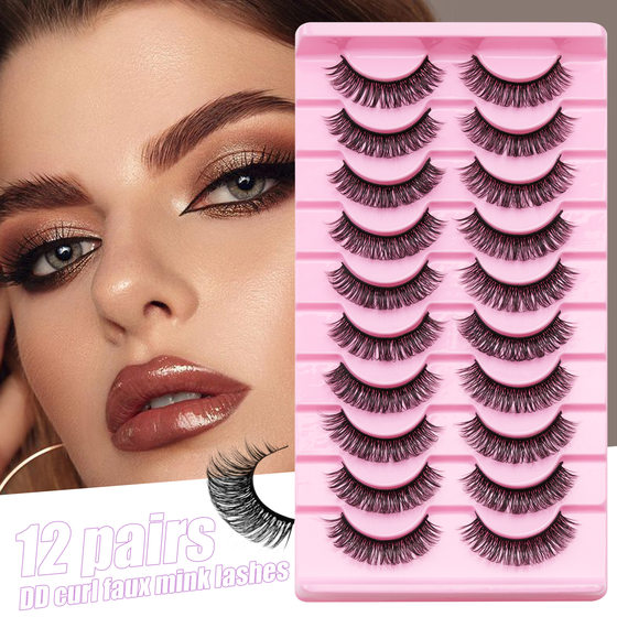 Europe and the United States cross-border Russia DD false eyelashes thick three-dimensional mirror Europe and the United States eyelash factory stable supply