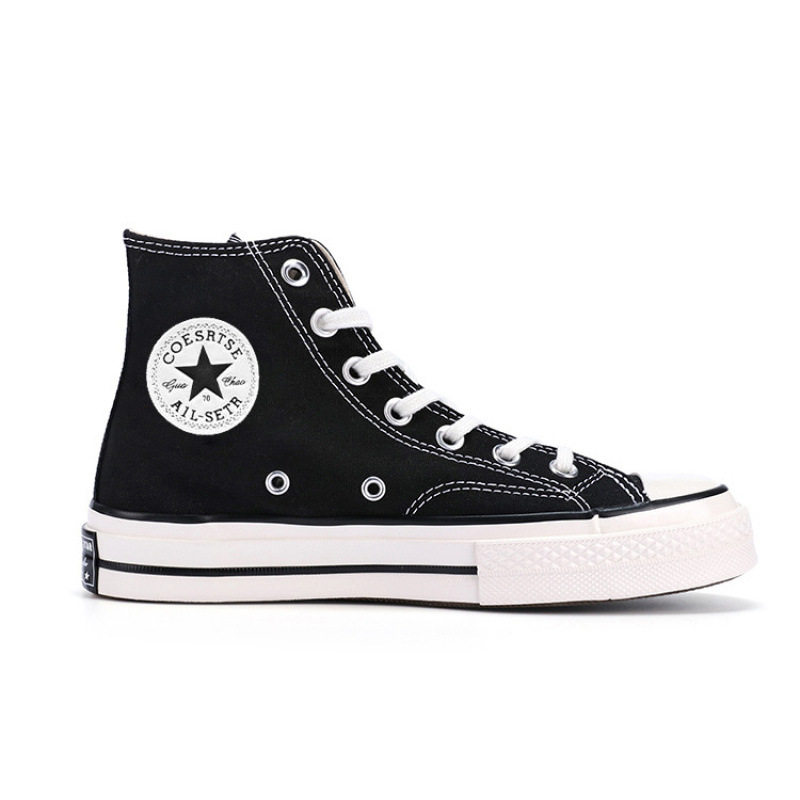 Meiji Conway de los años 1970 zapatos de lona de pareja alta mujer estrella clásica baja zapatos deportivos casuales skate hombre image 13