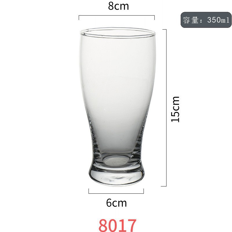 Vaso de cerveza comercial de gran capacidad para cintura delgada Vaso de cristal Vaso de cerveza artesanal de trigo Vaso de cerveza engrosado para el hogar