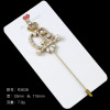 Metal artificial stone inlay, brooch, suit, decorations, bright catchy style, with gem