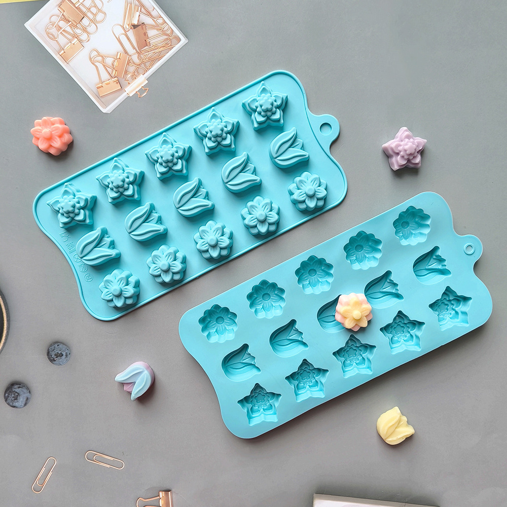 15 3 tipos de tulipas chocolate 680 molde de pastel molde de jabon de chocolate molde de pudín