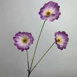 仿真3头罂粟婚庆装饰仿真花摄影造景道具花虞美人家居假花批发