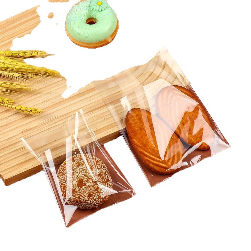 En stock venta al por mayor OPP bolsa autoadhesiva bolsa de galletas de pan transparente de calidad alimentaria copo de nieve pastel de Luna crujiente bolsa de embalaje de plástico