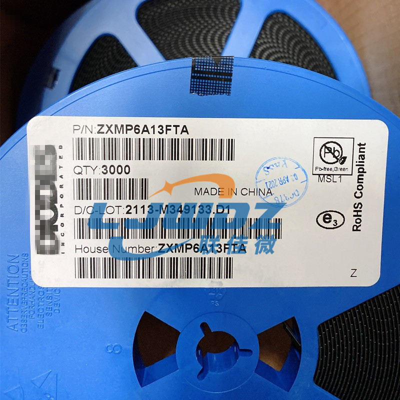 ZXMP6A13FTA DIODES美台60v 900mAP沟道MOS场效应管晶体管
