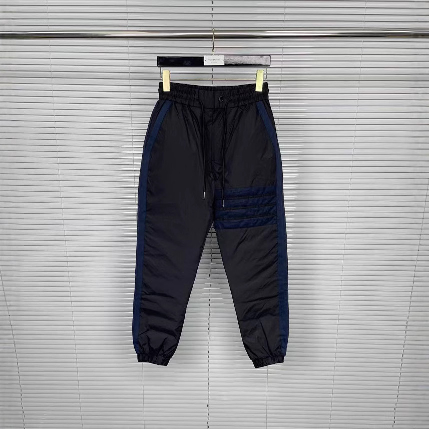 Factory direct sales of classic down pants with four stripes, unisex, casual, versatile, and simple style.