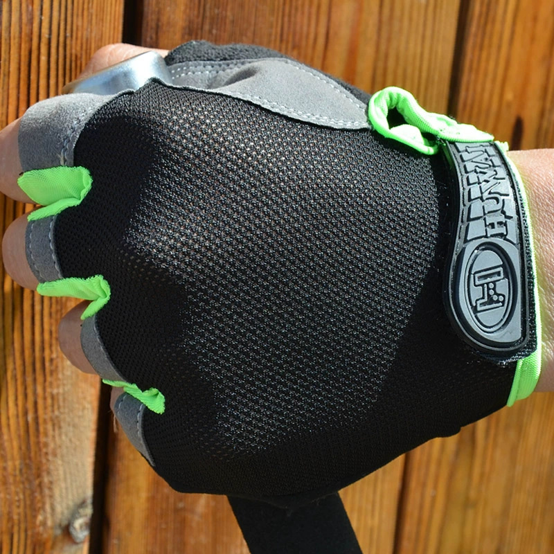 Guantes de fitness de medio dedo para adultos para mujer, deportes finos al aire libre, montañismo, pesca, antideslizante, transpirable, guantes de protección solar para ciclismo