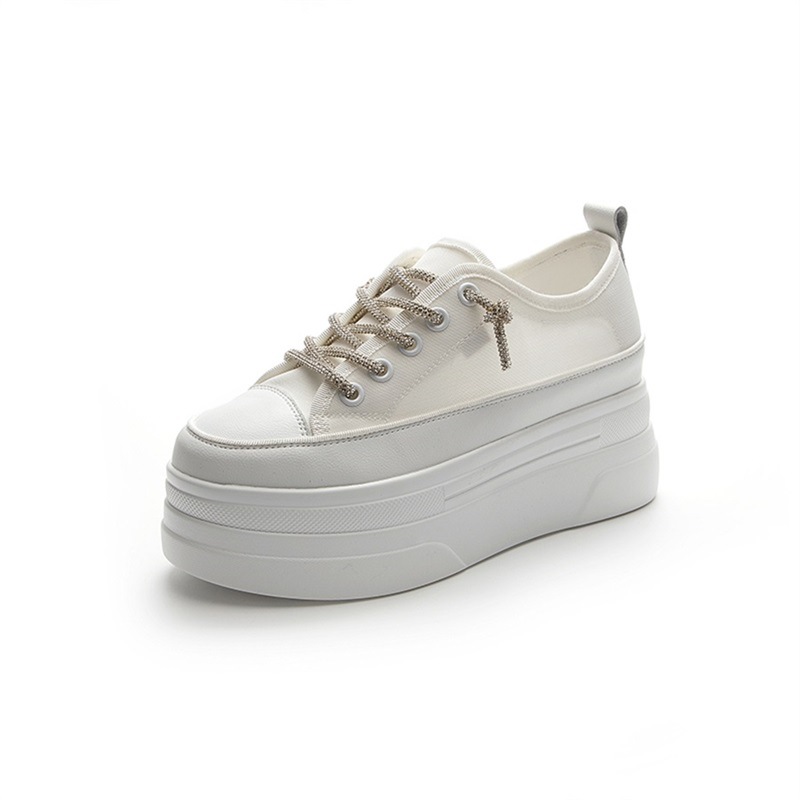 Giày sneaker nữ đế dày lưới thoáng khí tăng chiều cao mùa hè 2026 — M2227 Cam, M2227 Đen, M2227 Trắng