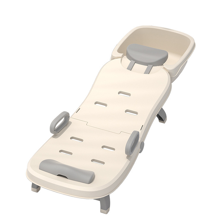 Hair washing plastic folding chair, hair washing folding hair washing artifact large size baby folding hair washing bed children's recliner chair 5