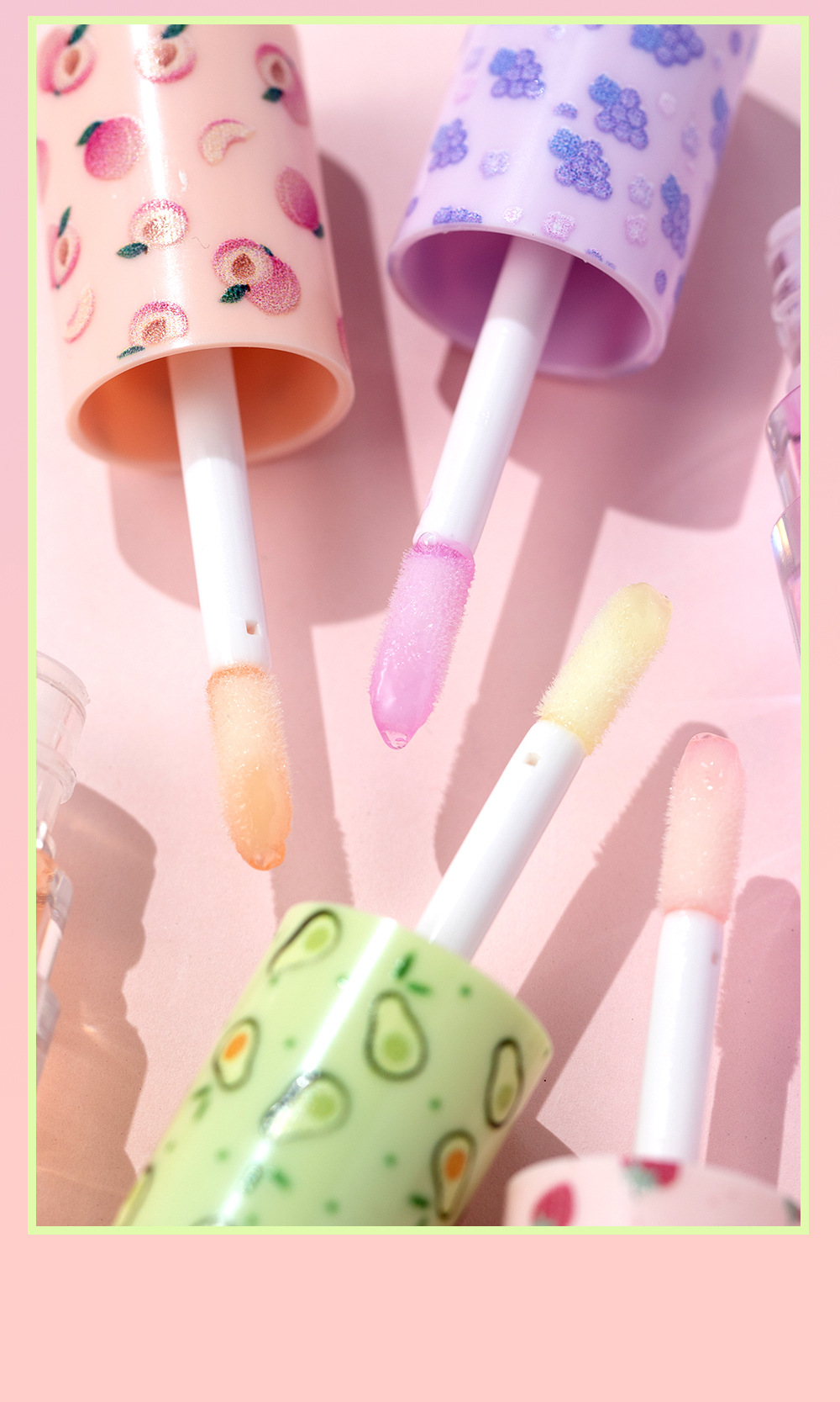 QIBEST Cross-border Mirror Lip Oil Fruit-flavored Moisturizing, Nourishing, Repairing, Translucent and Anti-dryness Lip Cracking Honey Makeup undefined