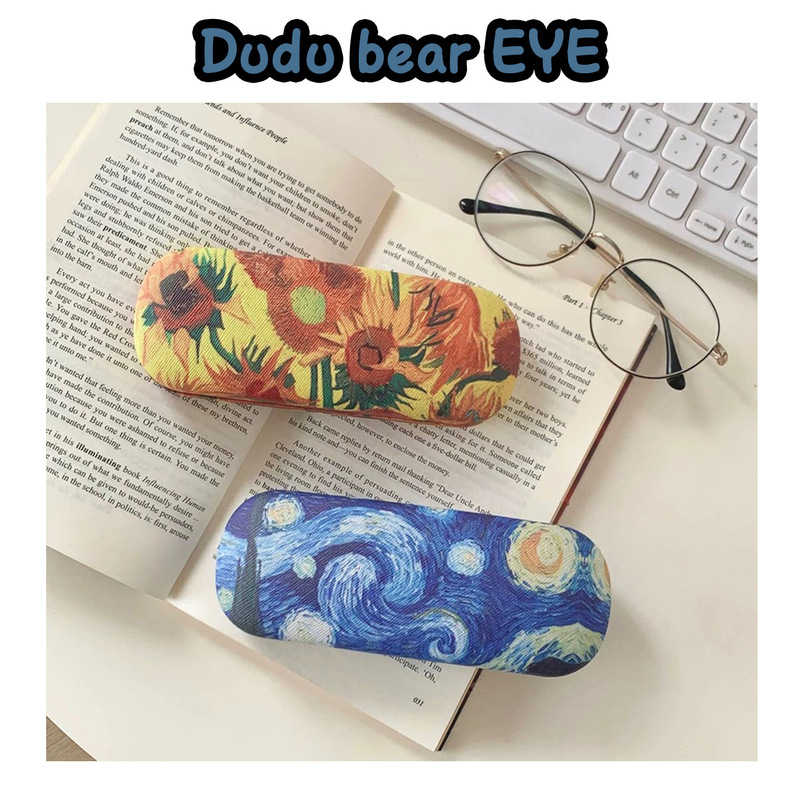 Japanese-Style Retro Floral Simple Portable High-End Museum-Themed Portable Anti-Pressure Eyeglass Storage Case