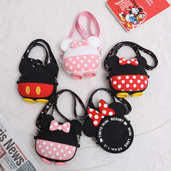 Three-dimensional Mickey Mouse Children's Crossbody Bag 2022 Korean Version New Cartoon Toy Bag Male and Female Baby Shoulder Accessory Bag