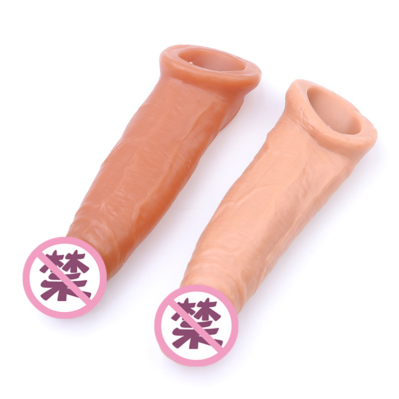 Yan Yue Extended Wolf Tooth Sleeve, Textured TPE Delay Cover for Men — detail image 2