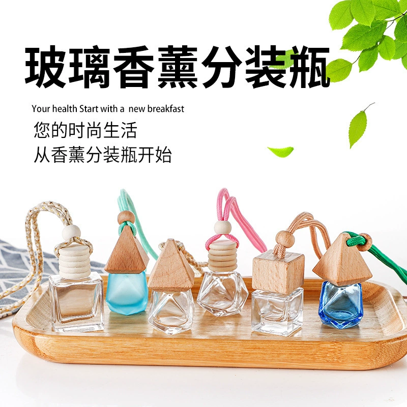 Автомобиль ароматерапия бутылка стеклянная бутылка подвеска 5ml8ml10ml флакон духов украшение интерьера пустая бутылка оптом