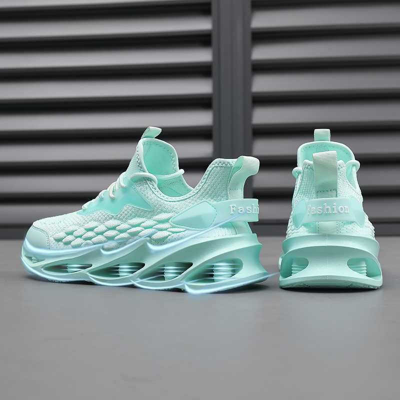 Zapatos de hombre con hoja, zapatos de malla fina transpirables de verano, zapatos de moda ligeros para estudiantes con superficie de malla voladora