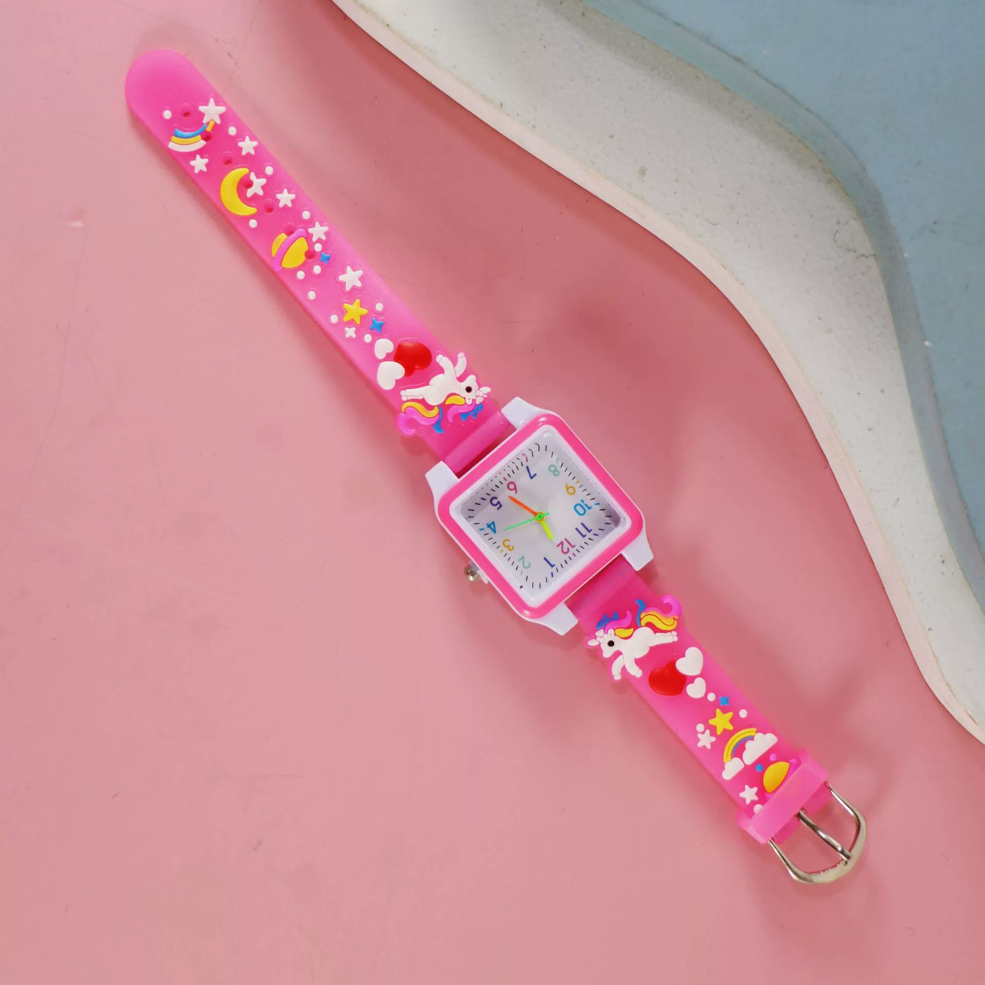 Silicone children's watch with gears, children's quartz watches