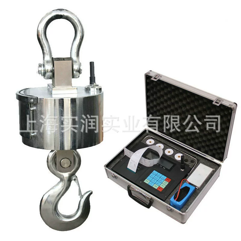 Цифровые крановые весы OCS-15t с беспроводной передачей данных, цельнометаллическая конструкция, ударопрочные, с возможностью печати чеков, крюковые весы