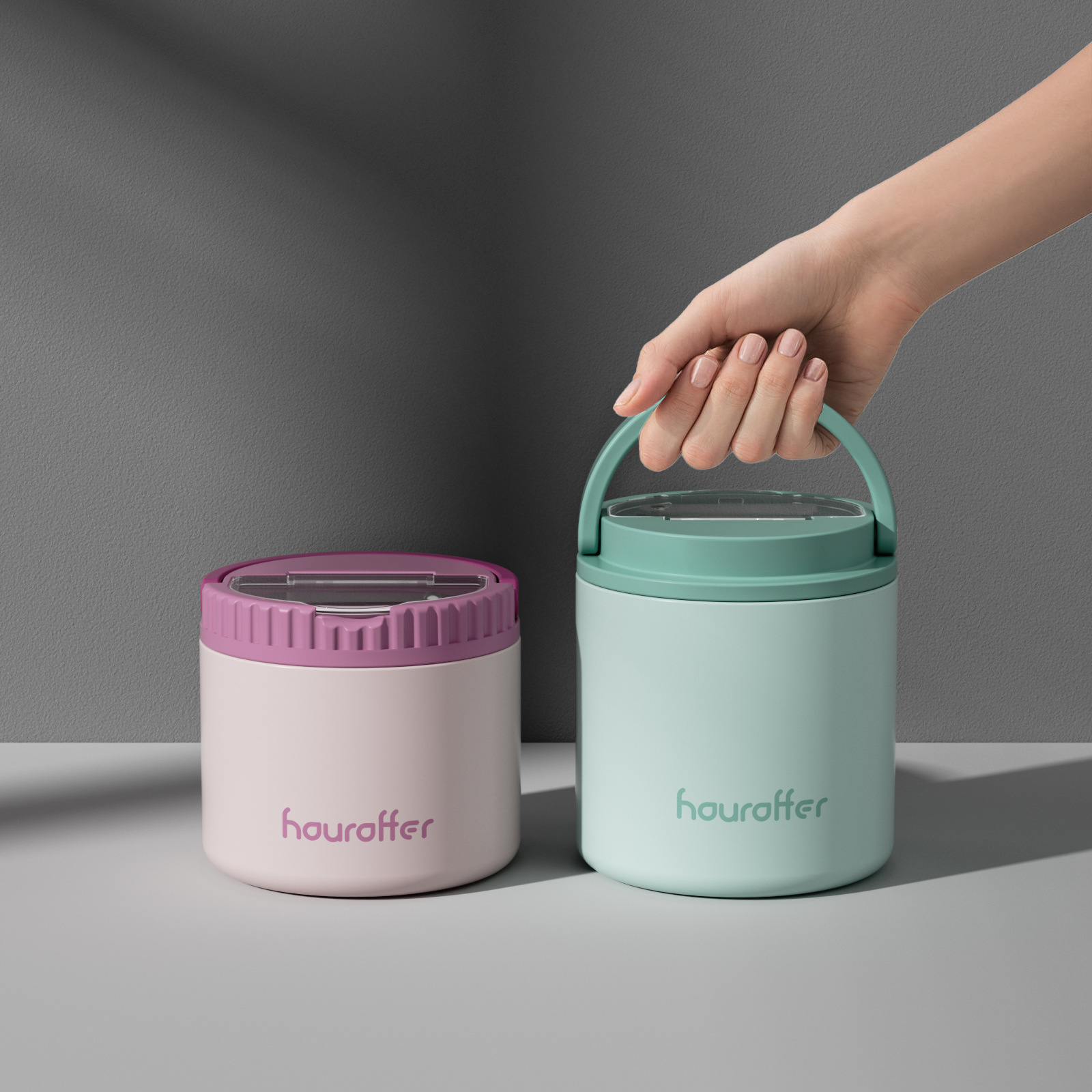 New Product with Unique Private Mold Design, Food Jar with One-Way Exhaust Valve, Thickened Handle, Thickened Lid for Heat and Cold Preservation
