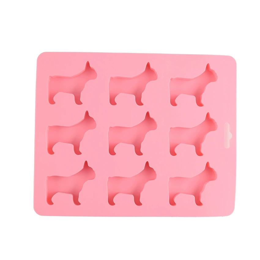 Фабрика Силиконовое мороженое в форме животного щенок мороженое бульдог шоколадная форма Силиконовое бульдог мороженое