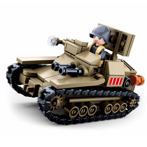 【Dropshipping】Small Lubeban 0709 Ultra-Light Tank World War Assembly DIY Children's Educational Building Blocks Toy