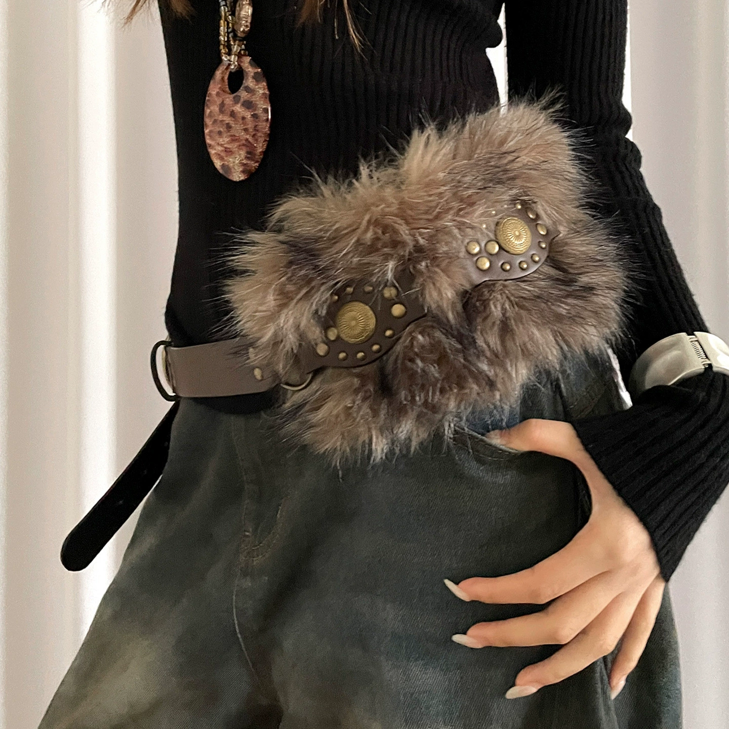 Ретро пояс с заклепками в стиле Маийярд для женщин с юбкой и джинсами, декоративное сердце вырезано на пряжке