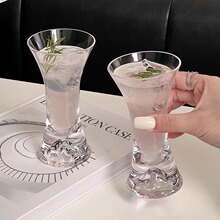 高颜值收腰观山杯ins风水晶玻璃杯果汁杯香槟杯鸡尾酒杯冷饮杯子