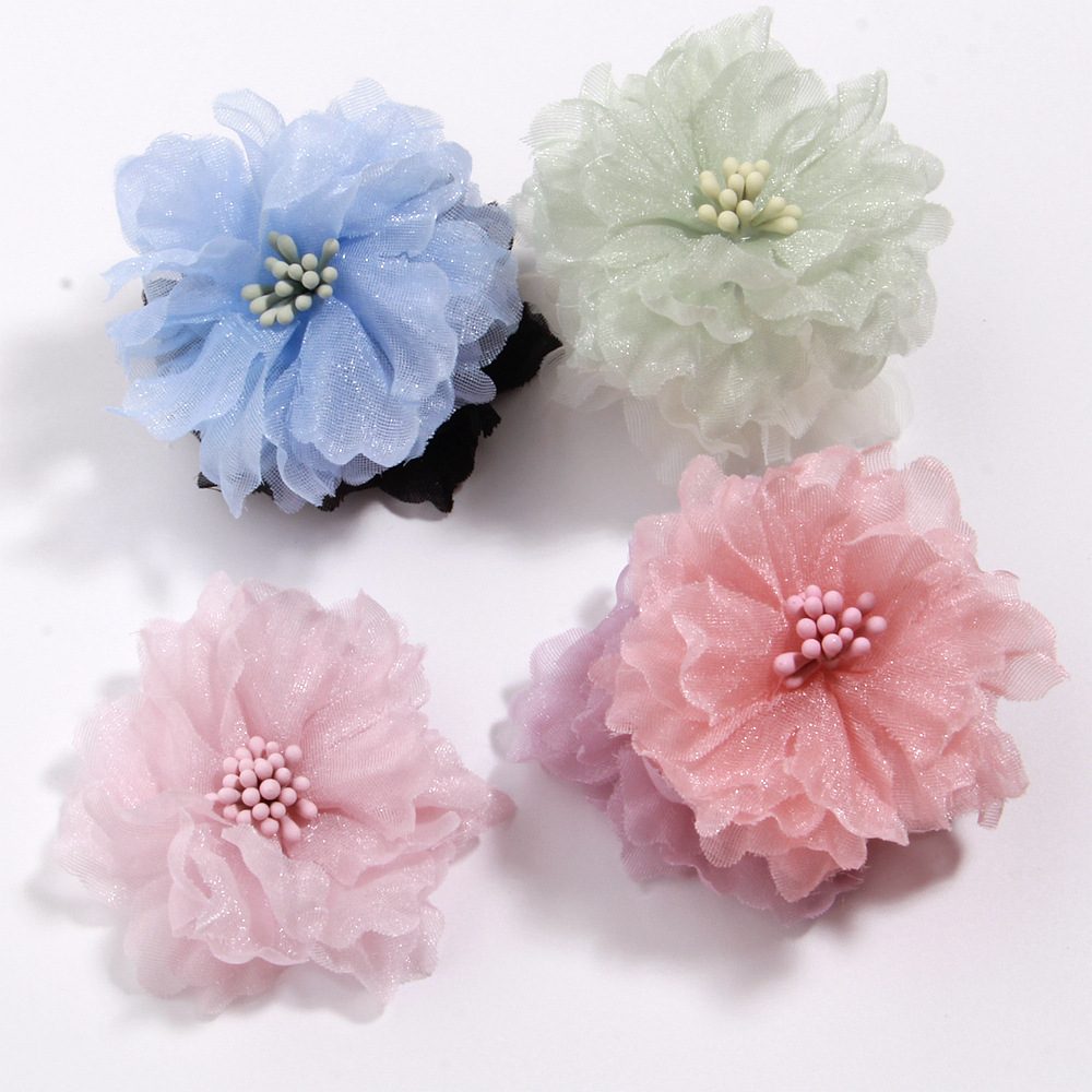 Spring Style Korean Crystal Gauze Fabric DIY Handmade Hair Accessories and Floral Accessories Wholesale from Manufacturer