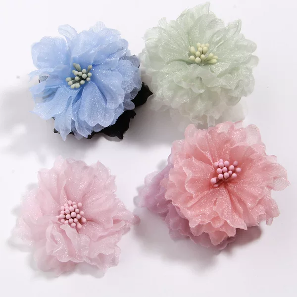 Spring Style Korean Crystal Gauze Fabric DIY Handmade Hair Accessories and Floral Accessories Wholesale from Manufacturer