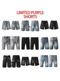 Европейский и американский трендовый бренд LIMITED PURPLE SHORTS фиолетовые брендовые уличные хип-хоп рваные distressed джинсовые шорты
