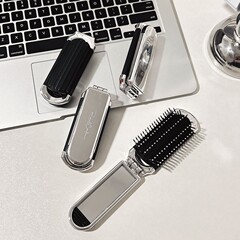 ポータブル携帯櫛鏡二合一小櫛エアバッグ櫛ミニマッサージ一体折り畳み櫛エアマット櫛
