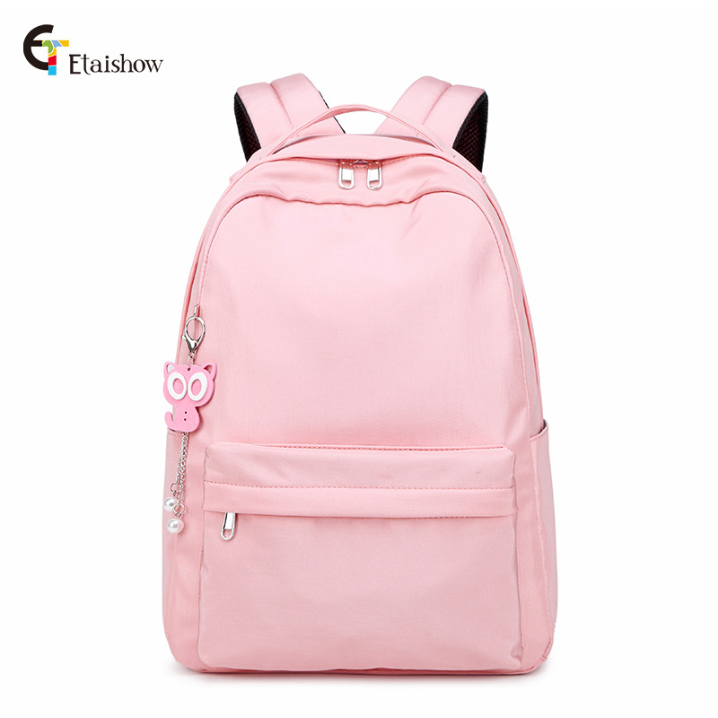 Nuevo Rosa Escuela Primaria estudiante schoolbag niñas gran capacidad estilo coreano simple mochila estudiante mochila