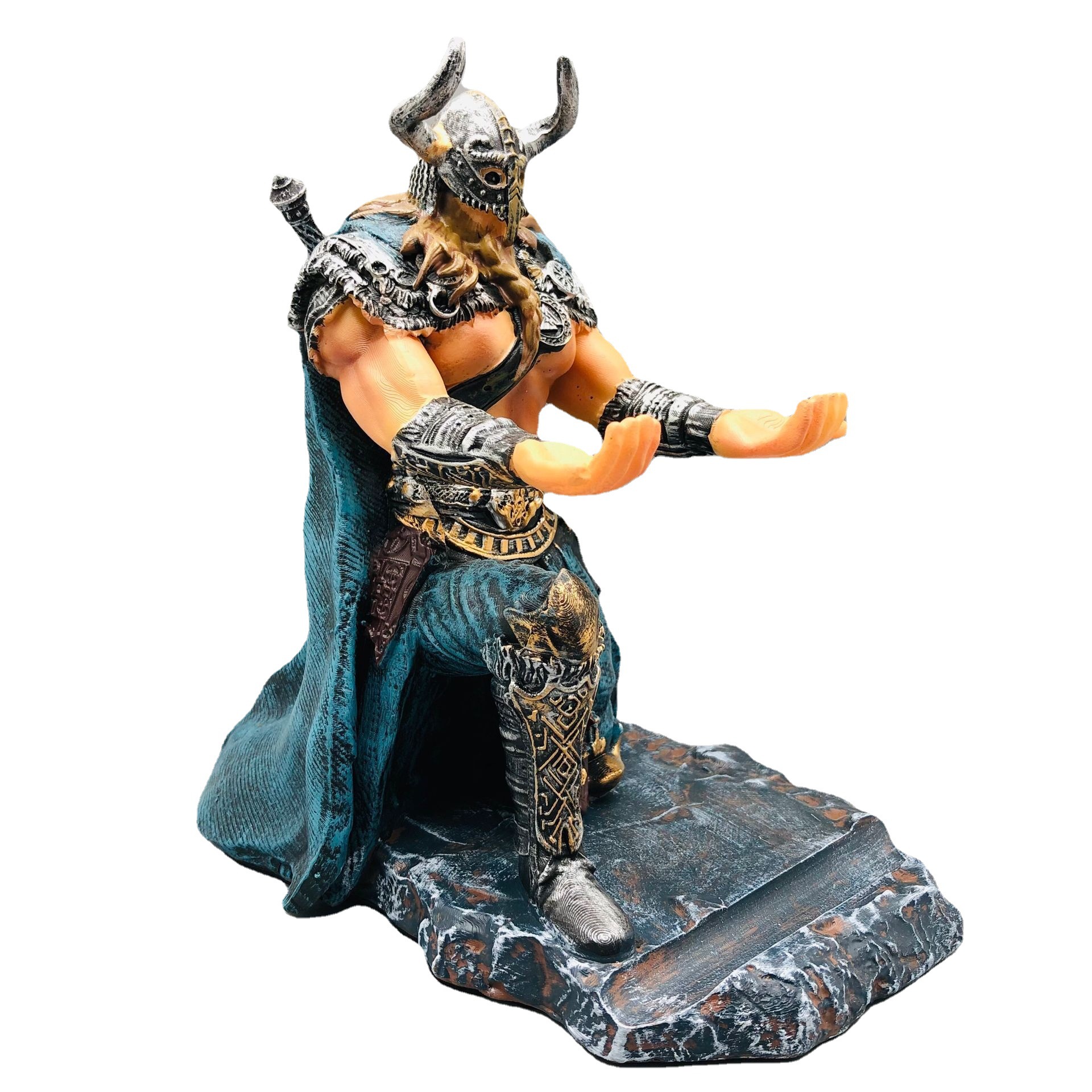 Vikings Cuerno de búfalo casco bolígrafo soporte para teléfonos móviles bolígrafo enchufe creativo bolígrafo soporte para bolígrafo PEN HOLDER adornos