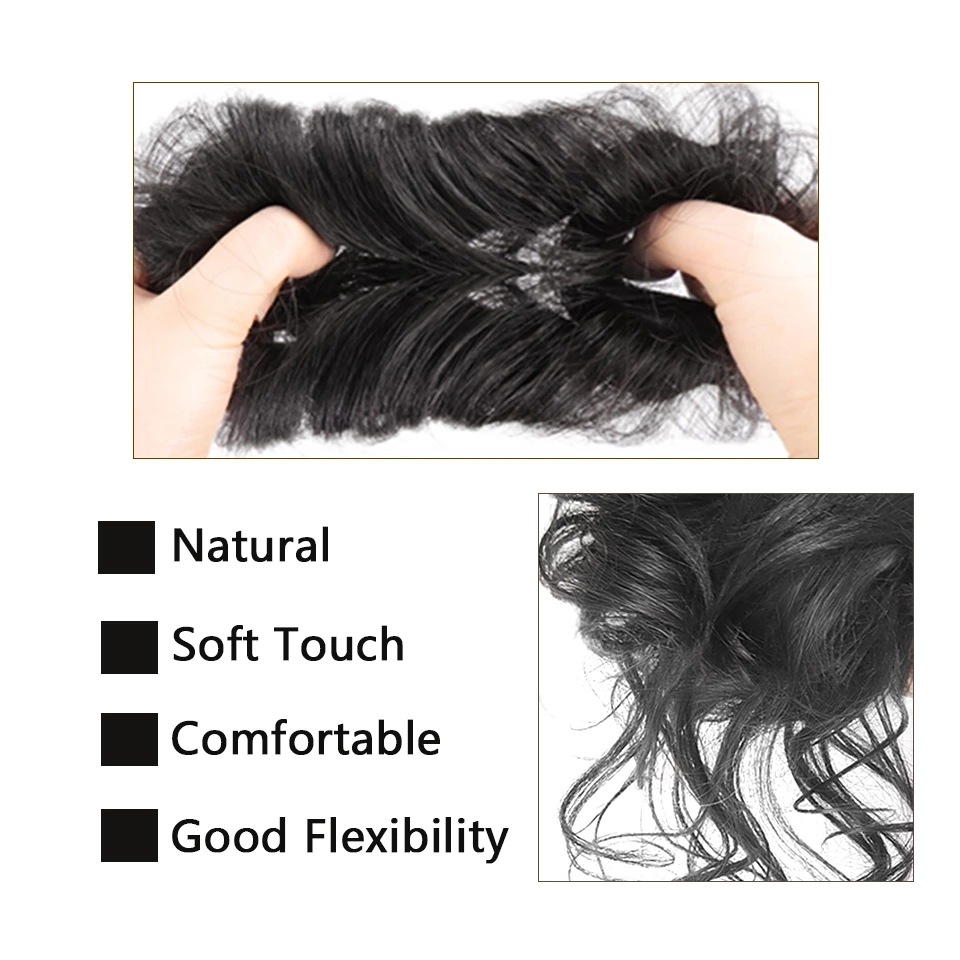 Factory wholesale foreign trade synthetic wig bun hair ring messy hair ring elastic ball head comfortable daily
