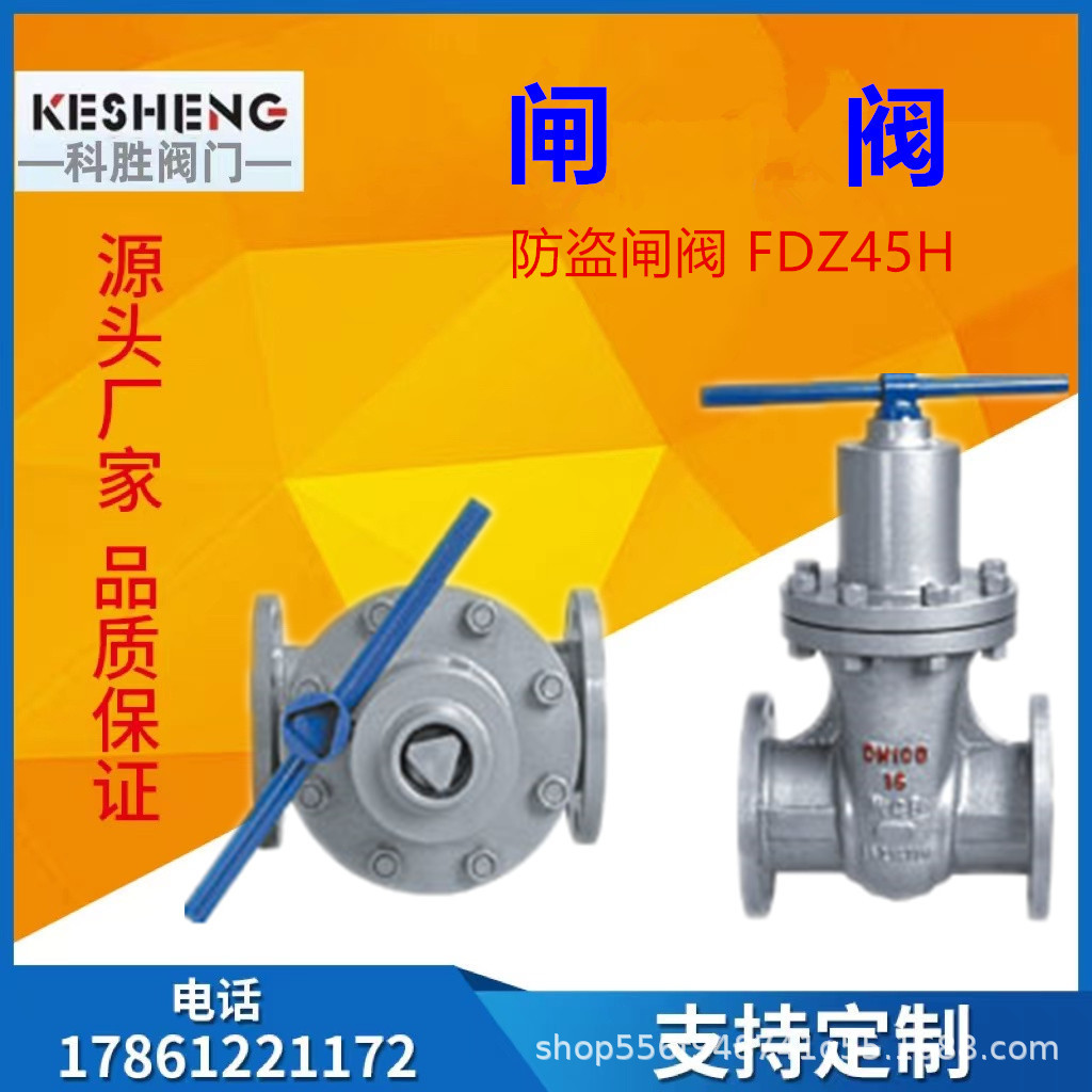 防盗阀门 FD41H   法兰防盗闸阀 防盗闸阀