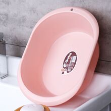 加厚家用橢圓形塑料盆嬰兒洗澡盆學生宿舍洗衣盆洗菜洗腳塑料臉盆