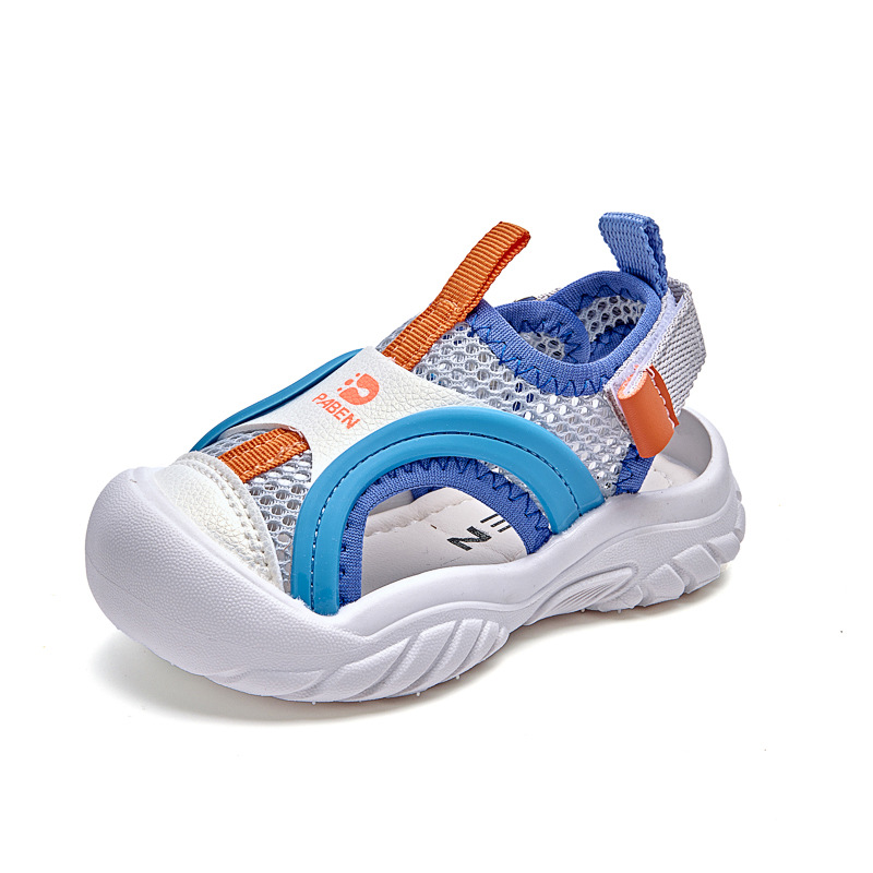 Baotou Anti-kick para niños casual de una sola red transpirable sandalias deportivas huecas 2025 zapatos de verano para niños zapatos de playa marea