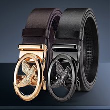 新款男士真皮自动扣皮带百搭中青年腰带休闲网红潮流简约裤腰带男